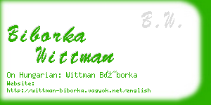 biborka wittman business card